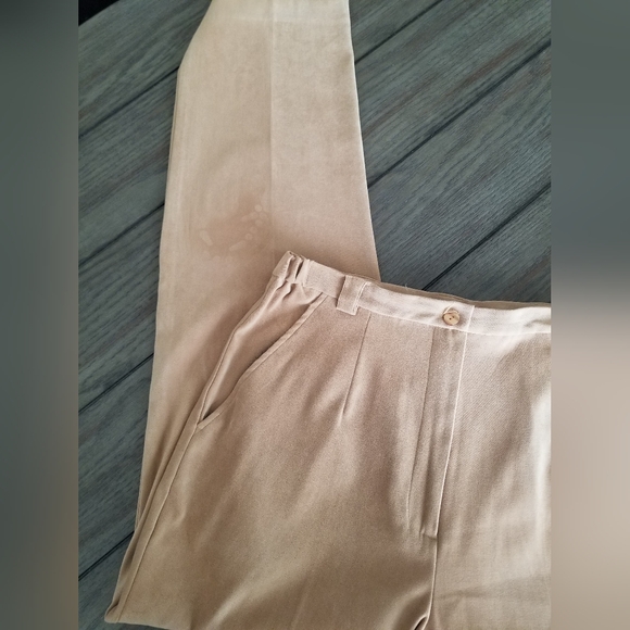 Coldwater Creek Vintage 90s Suede Tan Pants - Picture 4 of 4